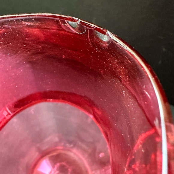 Antique Cranberry Glass Jug - Picture 5 of 7